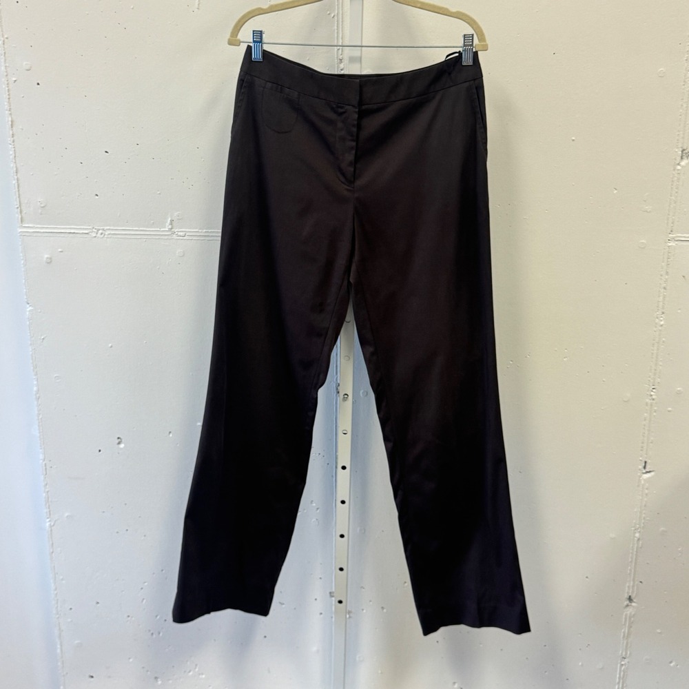 Gerard Darel Brown Cotton Blend Straight Leg Dress Pants Made in France Size 42